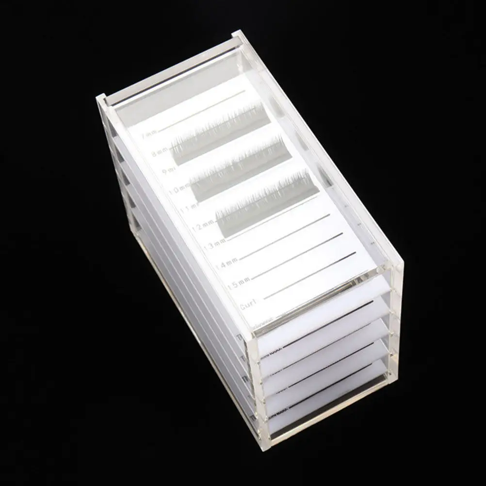 False Eyelash Display Rack Acrylic Storage Box Drawer Style Multilayer Stand with Scale for Eyelash Extensions