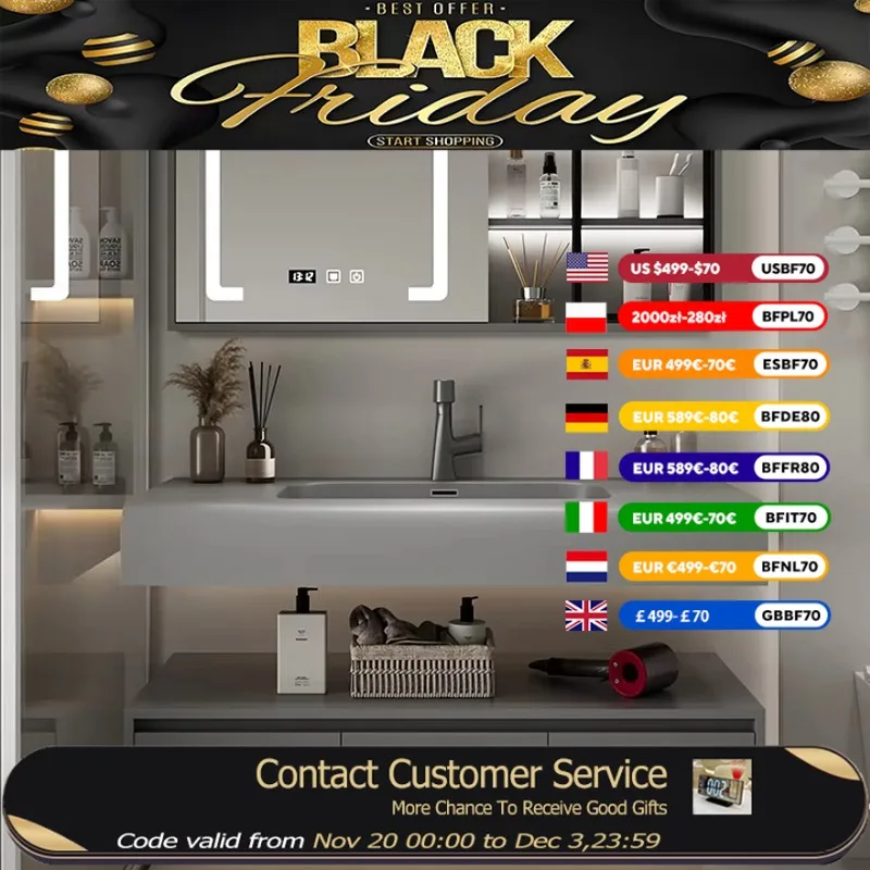 

Gray Organizer Bathroom Cabinet Waterproof Modern Space Saver Mirror Bathroom Cabinet Storage Luxury Mobiletto Bagno Furniture