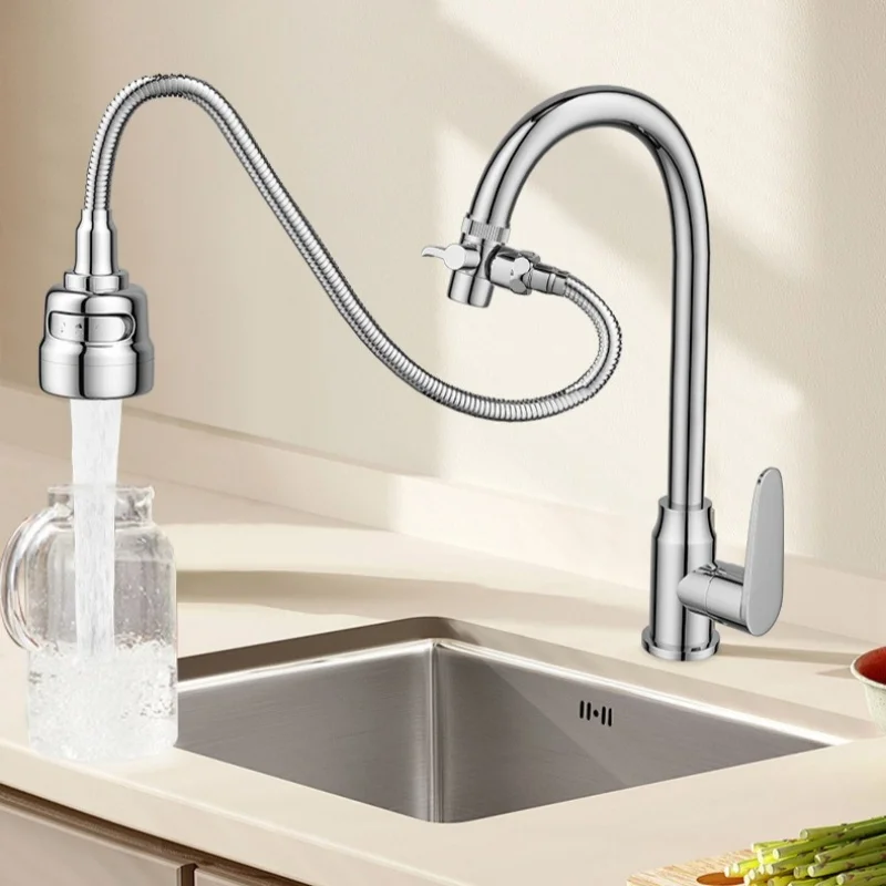 External Shower Head for The Bathroom Sink Faucet Hair Washing Gadget Rotatable Extension Tube for Bathroom Basin Faucet