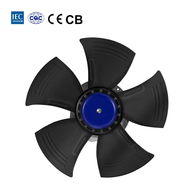 Kipas Aksial EC 230V 350mm 210W dengan Baling-Baling Plastik untuk Pemasangan di Langit-langit untuk Peralatan Ventilasi