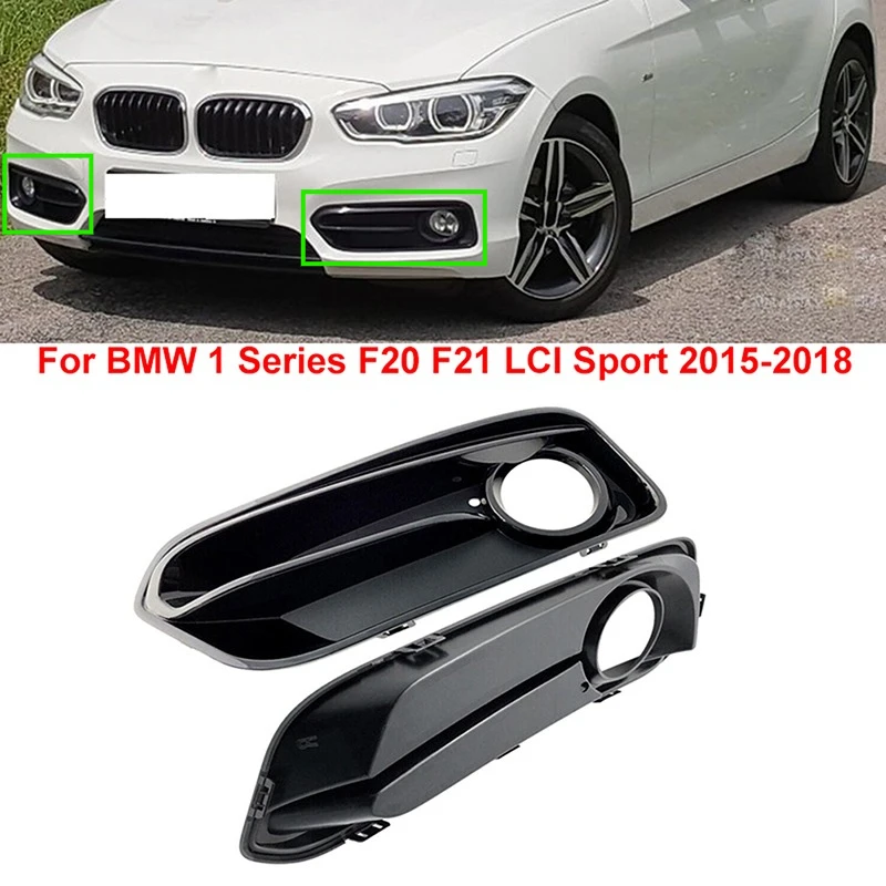 1/2PCS Car Front Bumper Fog Light Grill Cover Grille Bezel Fog Lamp Frame For BMW 1 Series F20 F21 LCI Sport 2015 2016 2017 2018