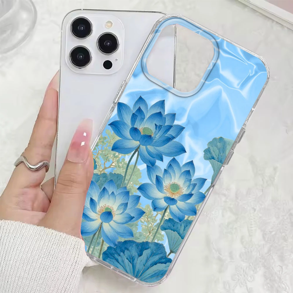 INS لوتس الأزهار الملونة جراب هاتف ل الشرف 400 200 90 الذكية برو Magic7 6 5 70 لايت X9a X9c X9b X8a X8b X6c X7b X7c غطاء