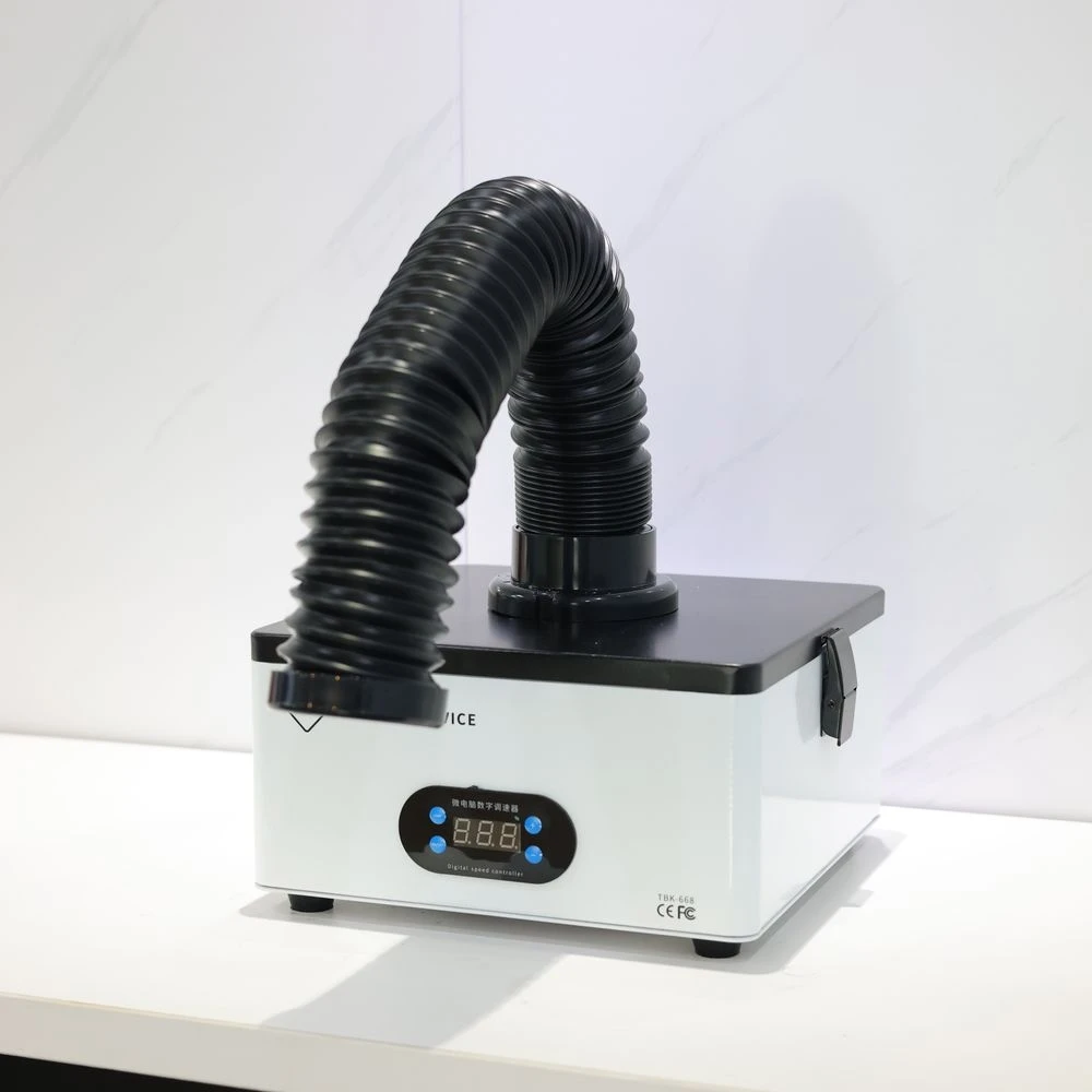 TBK-668 Forte aspirazione Purificazione efficiente Strumento per fumatori Detergente per saldatura Estrattore di fumi Filtro dell'aria con luce a LED