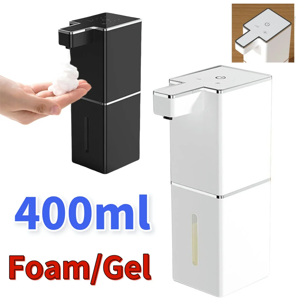 400ml Automatic Foam/Gel Soap Dispenser Infrared Sensor Foaming Soap Dispenser Infrared Sensor USB Rechargeable Hand Washer