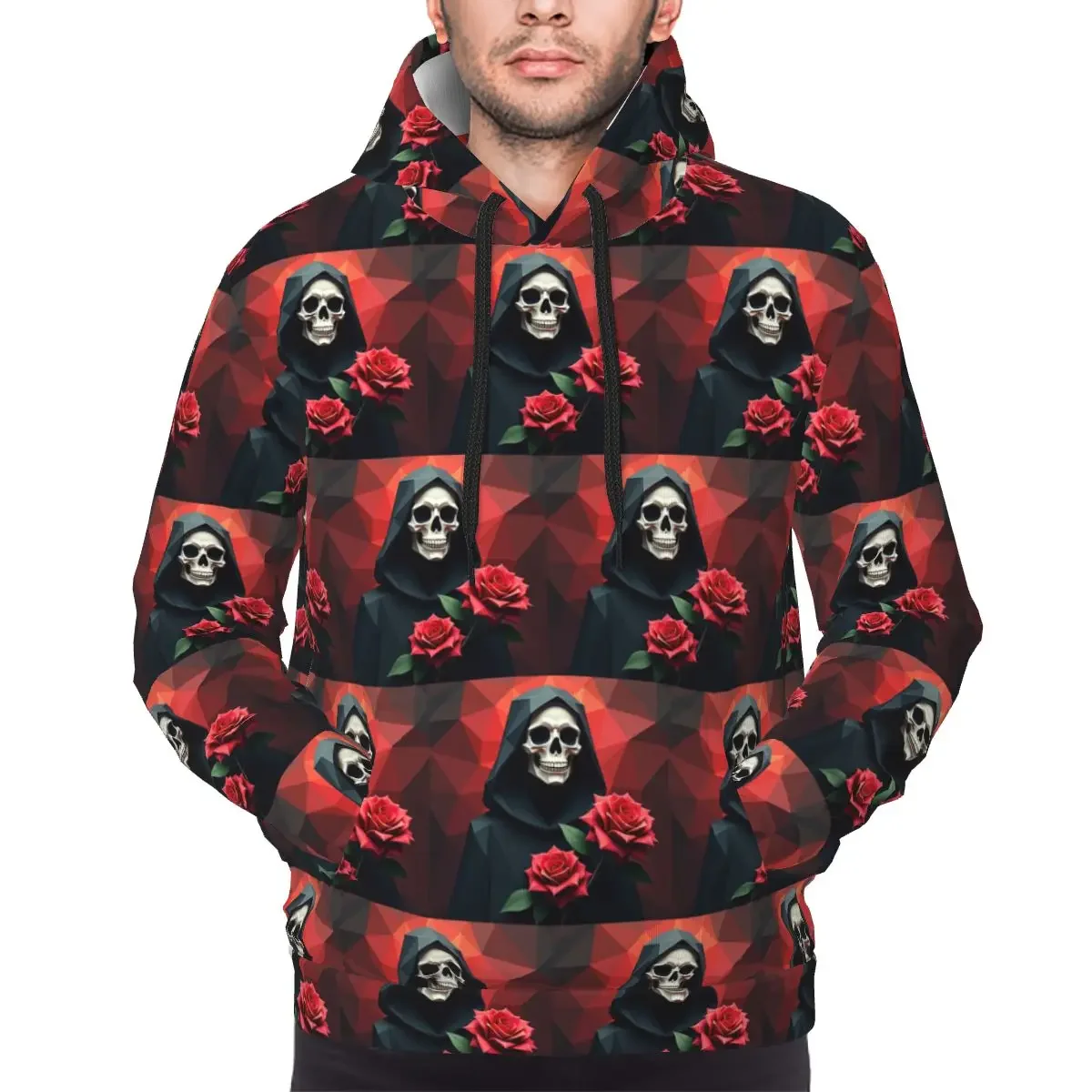 

Santa Muerte Saint Death Goth Mexican Muertos Толстовка с черепом Harajuku Пуловер Осенне-зимние толстовки Топы с длинными рукавами