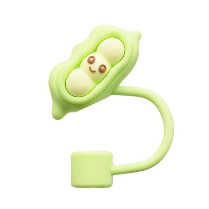 

Creative Silicone Straw Toppers Leak proof Straw Covers with Pattern For Drink