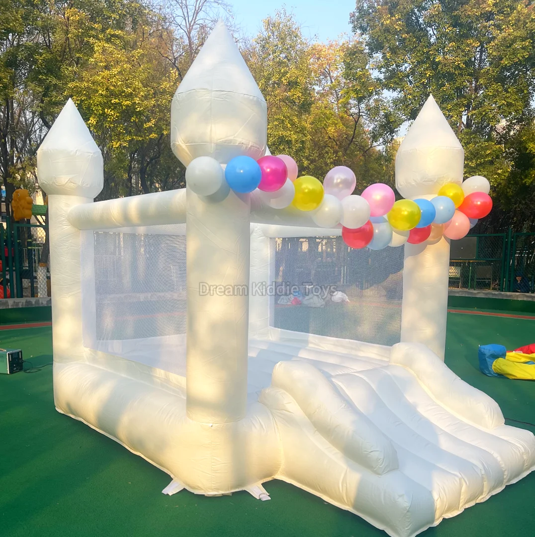 Casa inflável comercial do salto, castelo Bouncy branco, apropriado para o partido e o casamento do evento