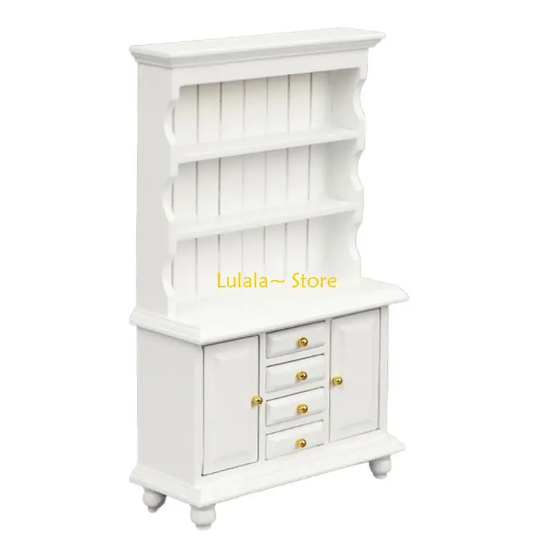 

Y4QA Миниатюрный кукольный домик деревянный книжный шкаф 1 12 весов мебельный аксессуар для детей