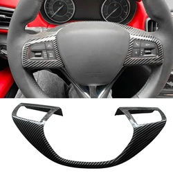 Car Steering Wheel Decoration Cover Stickers Trim for Maserati Levante 2016-2021 Ghibli 2014-2021 Auto Interior Accessories ABS