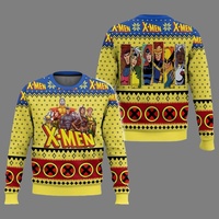 Disney Movie Hero Series Theme Ugly Sweater Family Christmas Party Hoodie Enlarged Adult Autumn/Winter Top New Style