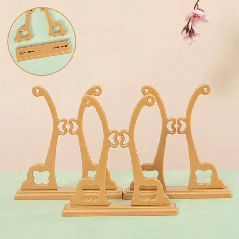 Plastic Fan Base Chinese Folding Fan Holders Chinese Round Hand Fan Display Rack Stand Enhancing Living Room Aesthetic
