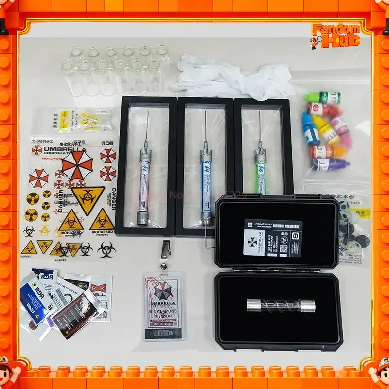 

Resident Evil Merch Goods Handmade Sample Bottle Set:Num 1 Leakage Series Diy Virus Model Kit Cosplay Prop Toy Gifts