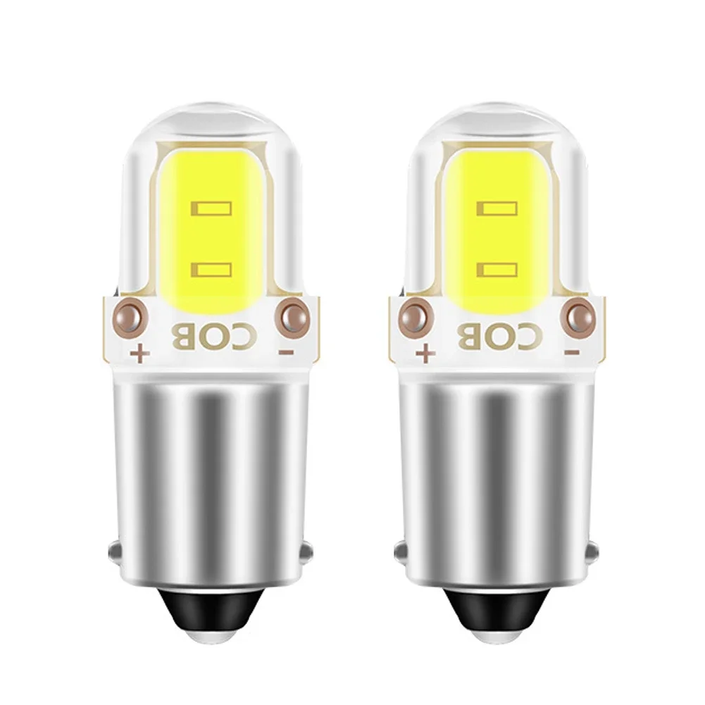 2/10PCS BA9S LED T4W H6W LED-CANBUS COB 2 Led-lampe Auto Innen Kennzeichen Licht marker Lesen Auto Lampe Weiß 6000K 12V