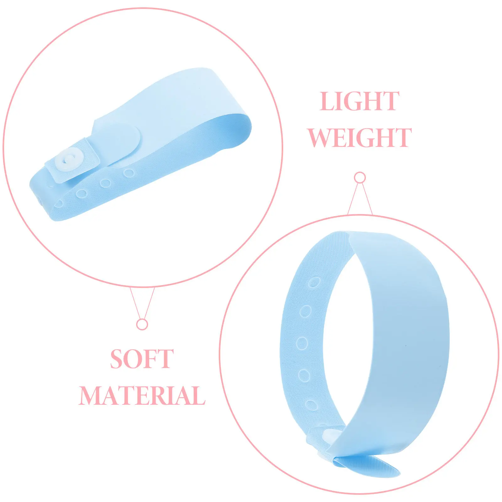 100Pcs Writeable Hospital Wristbands Disposable Soft PVC Waterproof Id Bracelets for Neonatal Identification Use