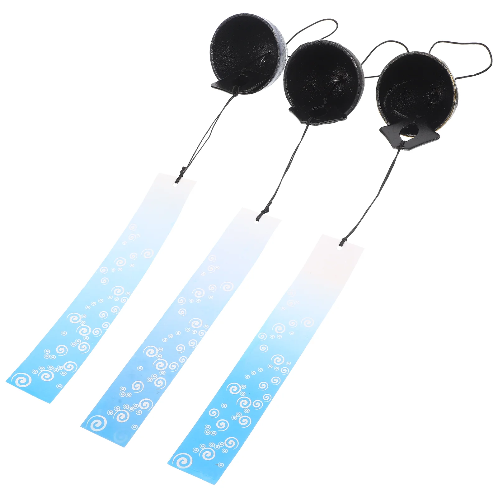 

3Pcs Japanese Style Iron Wind Chime Outdoor Garden Patio Balcony Hanging Decor Mountain Pattern Relaxing Sweet Tone