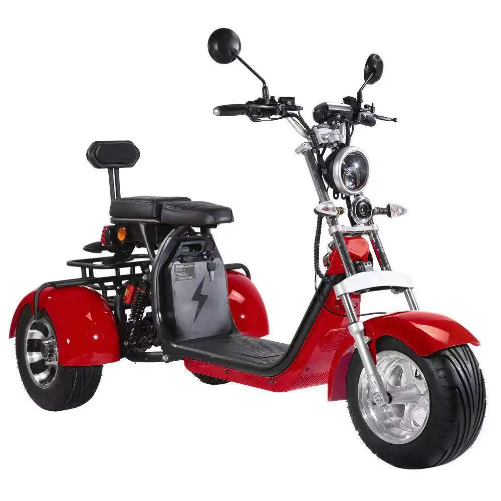 Belo assento duplo Citycoco para adultos, scooters elétricos, novo modelo, 1000W, 1500W, 2000W, 12AH, 20AH, 40AH, CP-3.0