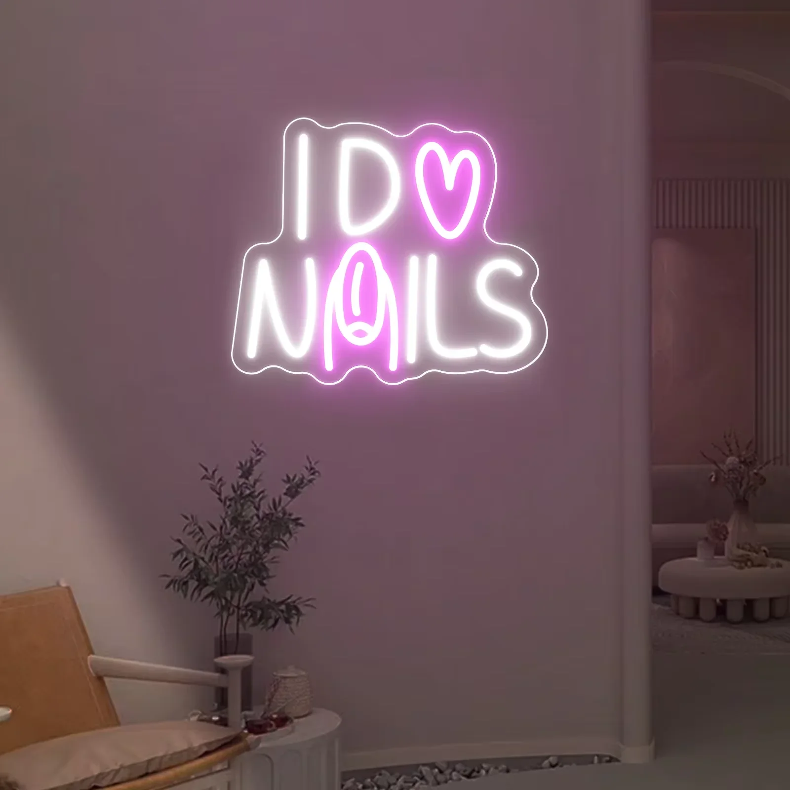 I Do Nails Lampada al neon Negozio di manicure a LED Luci al neon Appeso a parete USB Decorazione per unghie Luce Insegna aziendale Lampada al neon a LED