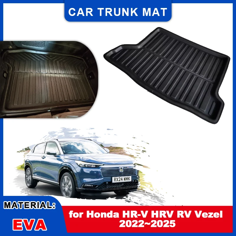 Car Trunk Liner for Honda HR-V HRV RV Vezel 2022~2025 2023 Cargo Mat Waterproof Luggage Cover Carpet Storage Pad Auto Accessorie