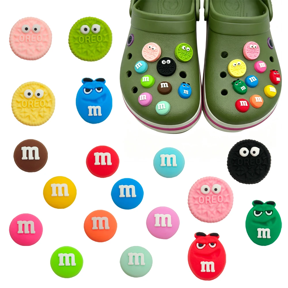 1-100Pcs Cartoon Cute Coffee Beans Series PVC Shoe Charms Accessories DIY Detachable  Shoe Decorations Gifts