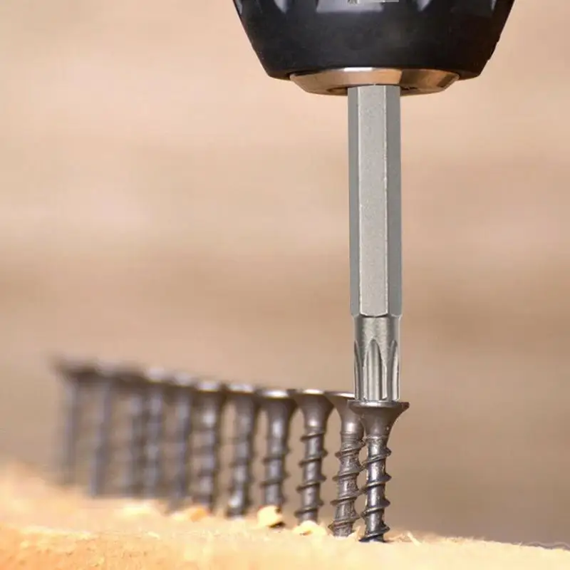 11Pcs Torx Screwdriver Bit Set Tamper Proof Security Magnetic Bit Set T6T40 Magnetic Torx Shank Screwdriver Electric Drill Tool