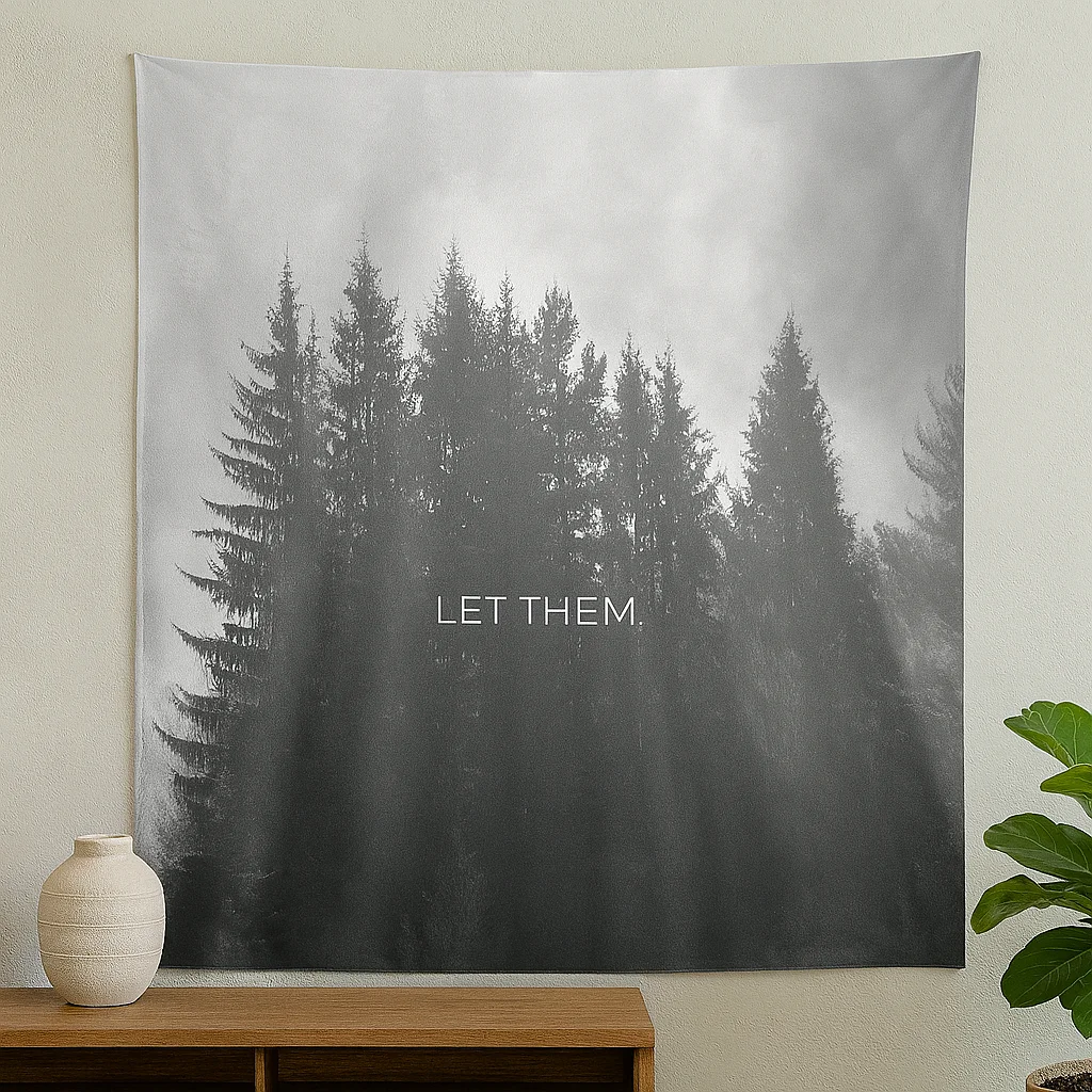 "نظرية دعهم" كتاب مستوحى من نسيج طباعة مسطحة تحفيزية إقتباس الجدار الشنق مساعدة ذاتية موضوع ديكور المنزل غرفة المعيشة #3