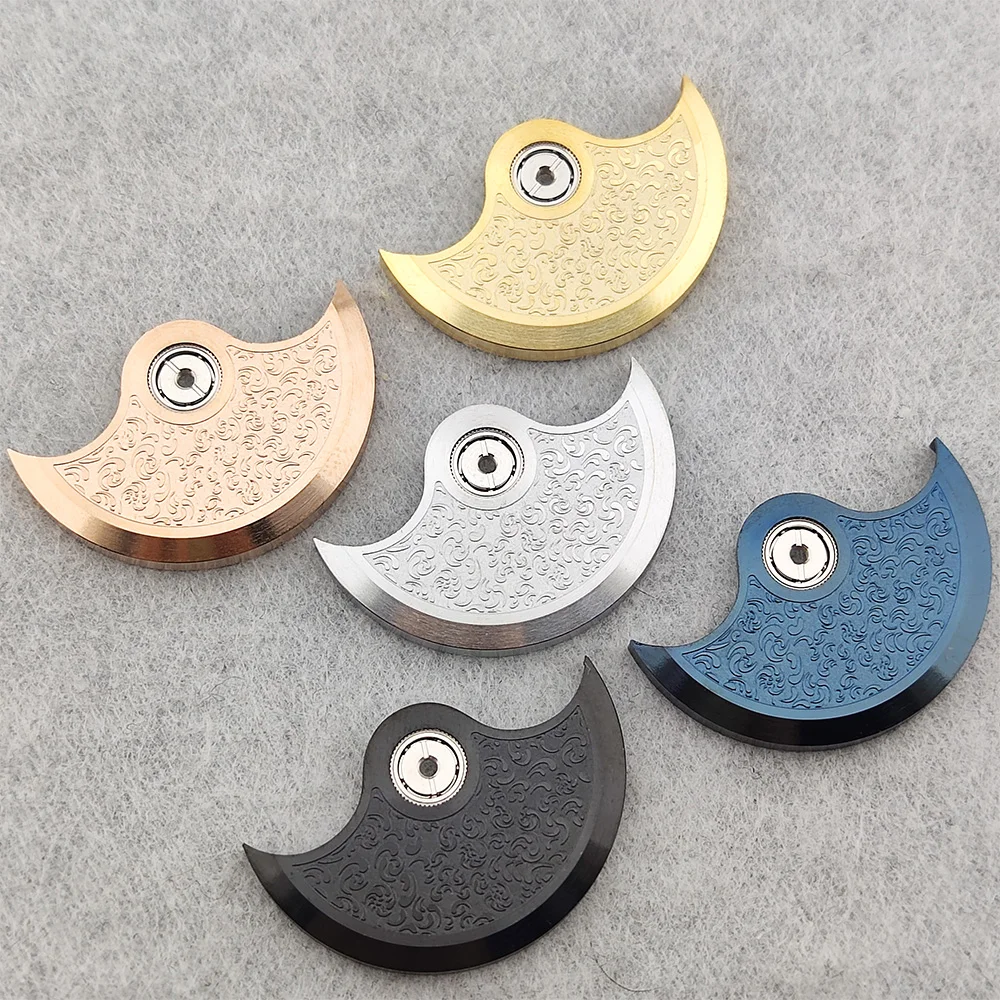 NH35 Oscillating Weight Rotors Vintage Floral Engraved Metal Rotors Compatible Fits NH35 NH36 NH38 4R Movement Replacement Parts