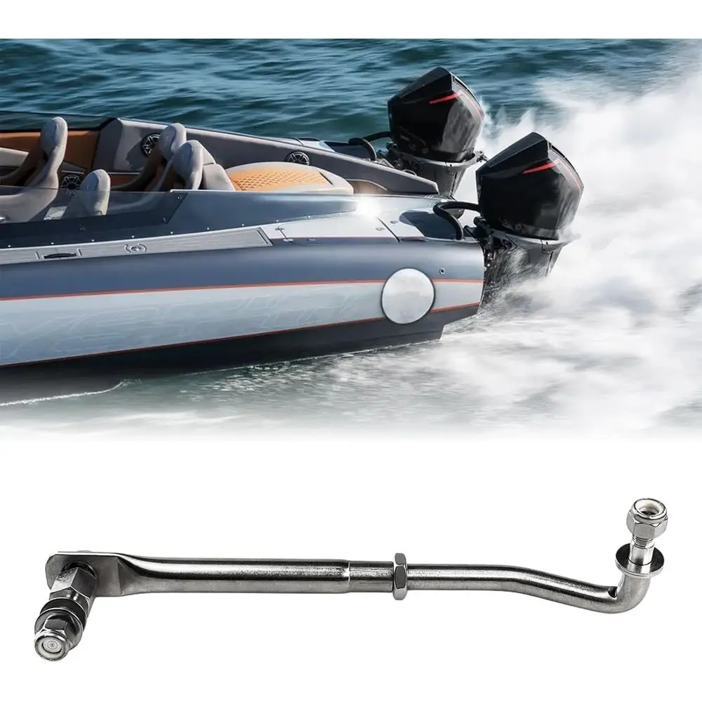 Adjustable Stainless Steel Steering Link Rod for 15HP-200HP Outboard Engines, 265-315mm Range