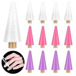 12 Pcs Wax Replacement Head Tips Rhinestone Picker Tool for Nail Dotting Pen to Pick Up Nail Gem Jewelry Wax Pen for Rhinestones