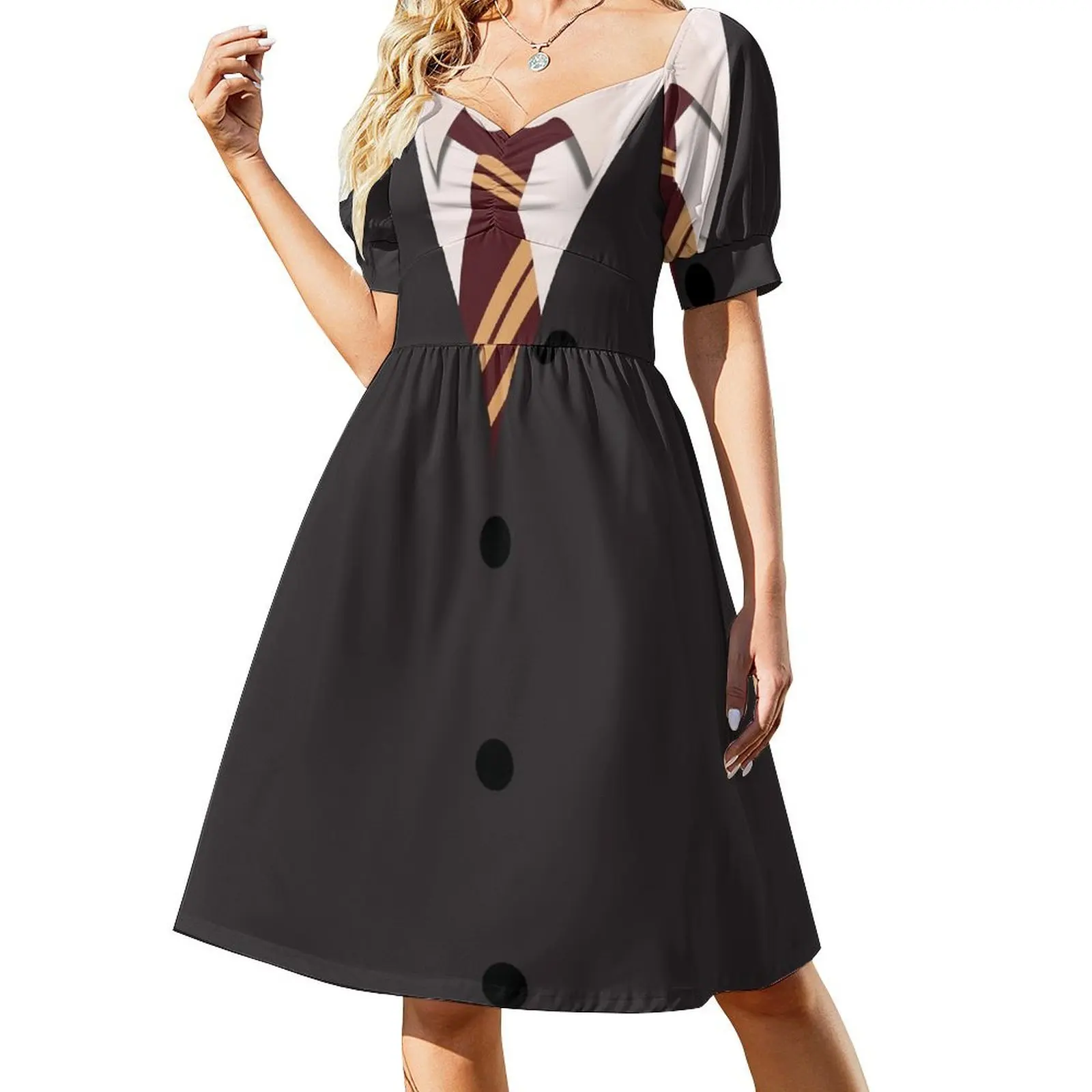 

Wizard Uniform Short Sleeved Dress chic and elegant woman dress Woman fashion Dress