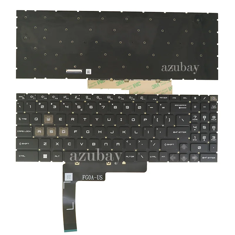 Laptop Per-key RGB Backlit Keyboard For MSI Raider GE68HX 13VH 13VI 14VIG GE68HX 14VHG 14VGG 14VFG US Spanish French AZERTY