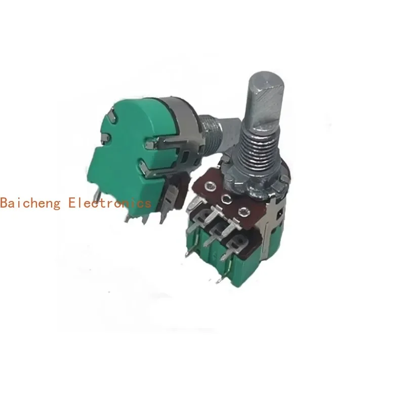 10PCS H120 dual switch potentiometer A50K A10K handle length 15MM half axis adjustable volume sound