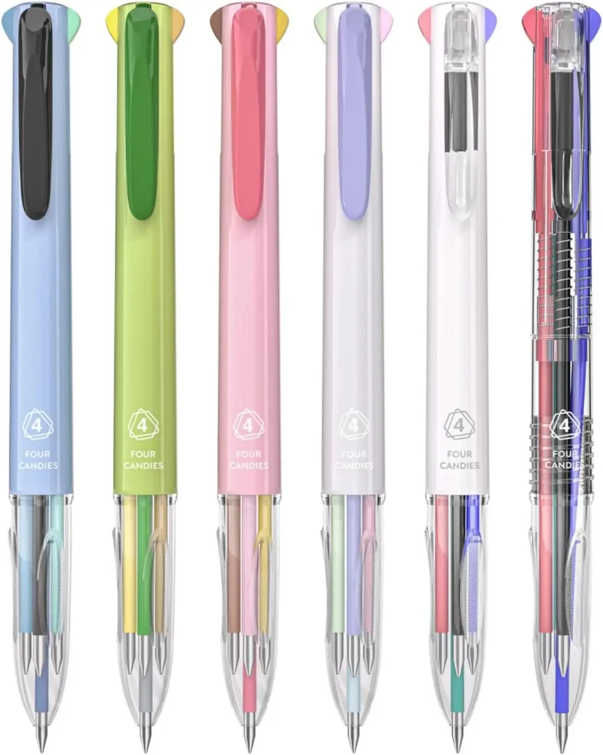 

4-In-1 Multicolor Gel Pens, 0.5mm Quick-Dry Ink, 18 Colors Set Of 6 For Smooth Writing