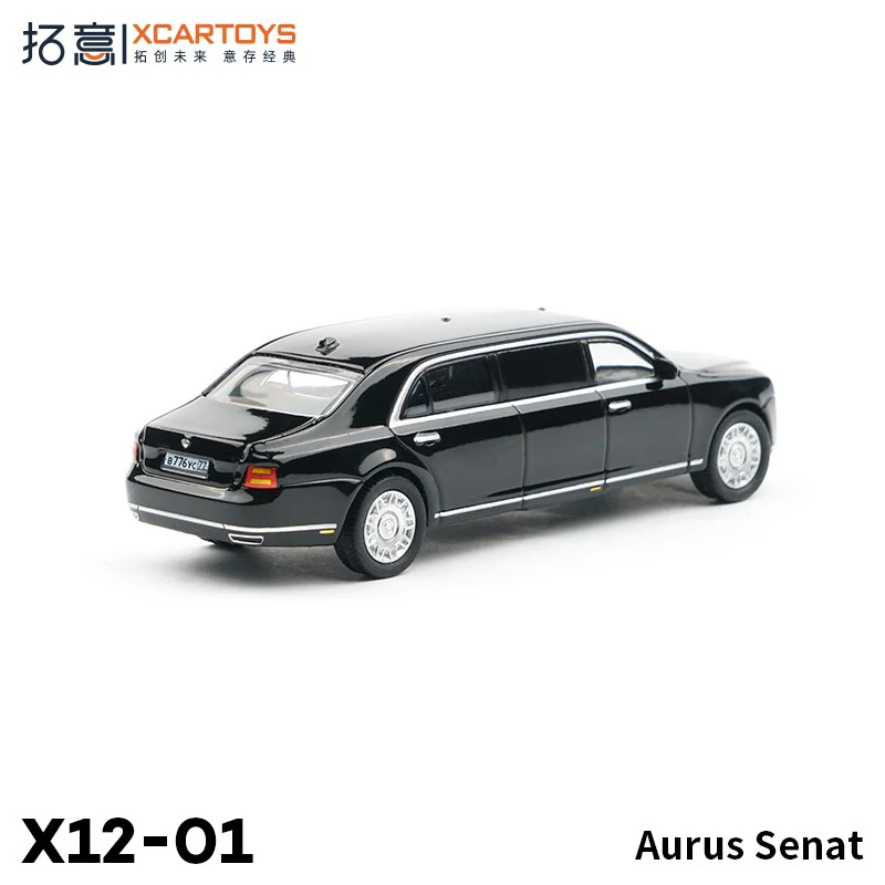 XCARTOYS 1/64 Modello di auto in lega Auto presidenziale russa AURUS SENAT Collezione per adulti con display statico classico