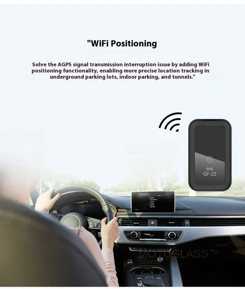 GF-22 Mini Car GPS Tracker Real-Time Location Voice Control Anti-Loss WiFi AGPS Vehicle Security Device