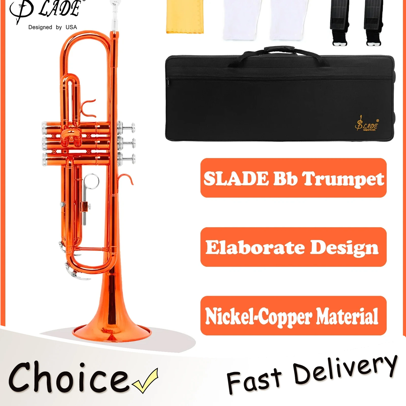 

Тромбон SLADE Bb (сопрано) с чехлом, мундштуком, перчатками, ремнем и аксессуарами