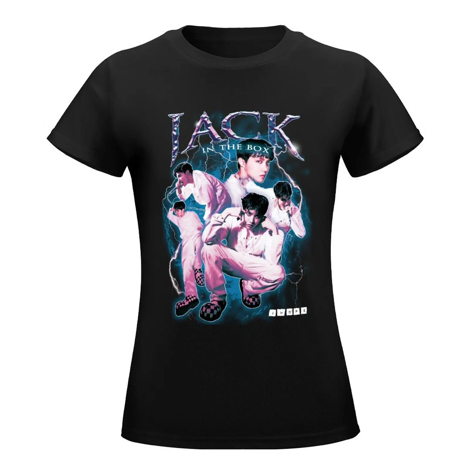 Jack in the box T-Shirt Blouse anime clothes graphics vintage clothes cotton t shirts Women