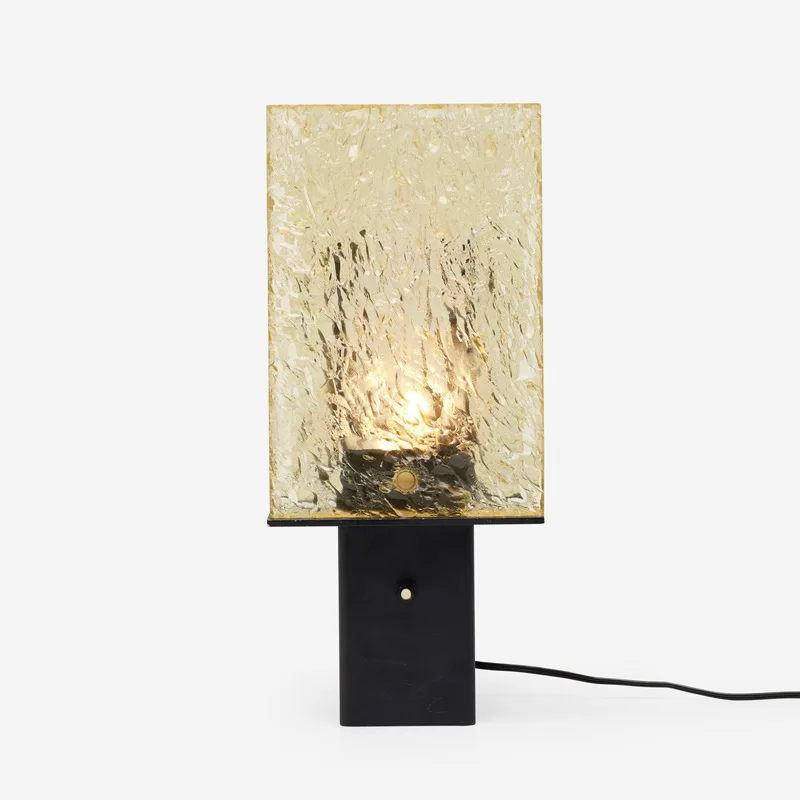 

Postmodern light luxury creative glass desk lamp designer model room living room