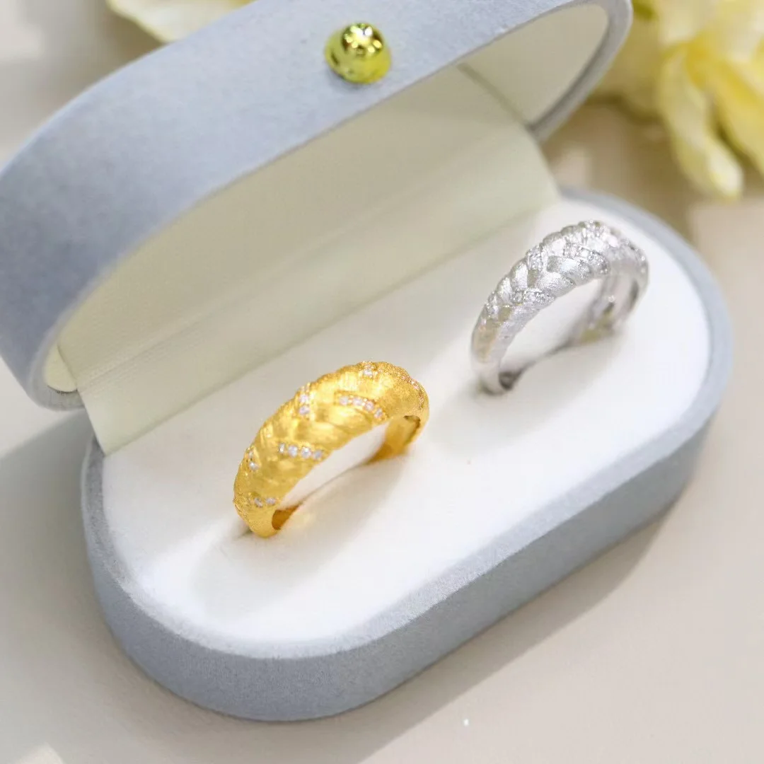 Fashion Trendy 925 Silver Weaved Finger Band For Male Female Unisex Hand-Knitted Twisted Thread Rings Vintage Fine Jewelry Bucci