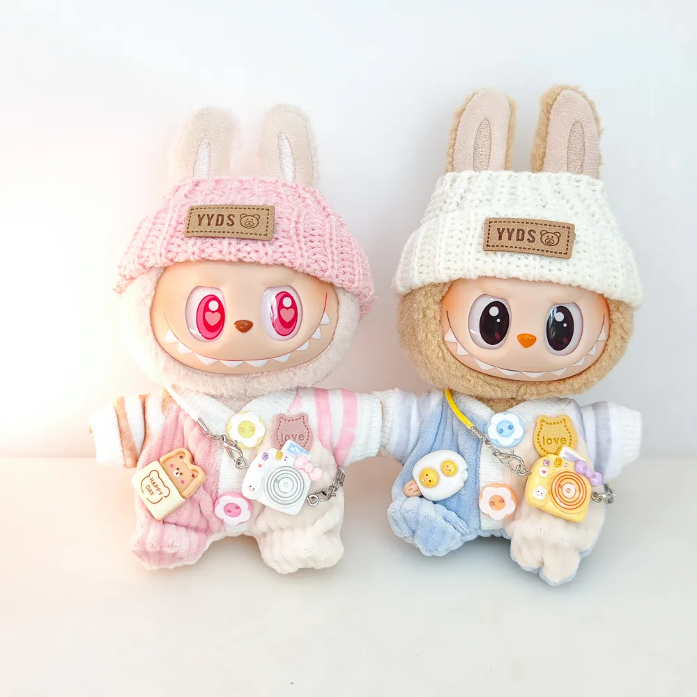 1/6 BJD 인형용 미니 카메라, 인형 옷장난감, 인형집 액세서리, 귀여운 장식 펜던트, 17cm 라부부 인형 액세서리 장난감