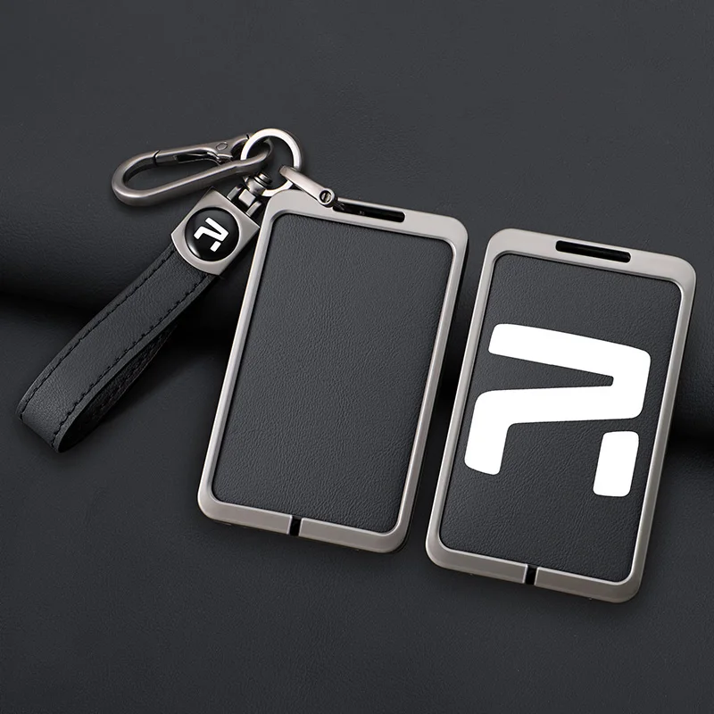 

Car Card Remote Smart Key Cover Logo Case Key Bag Holder Keychain For RISING AUTO R7 F7 NFC Keyless Protection Shell Accessories