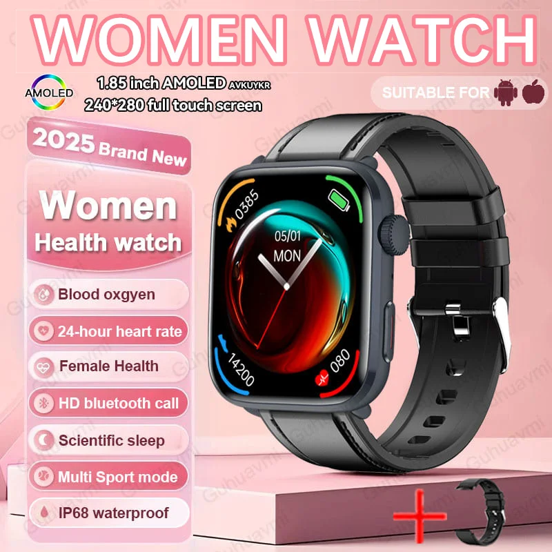 2025 New For Xiaomi Women AI Smart Diagnosis Smart Watch HRV+PPG Blood Pressure Blood oxygen Health monitor IP68 NFC Smartwatchs