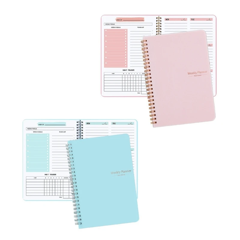 

Coil Binding Academic Planner 52 Week Journal Notebook for Student