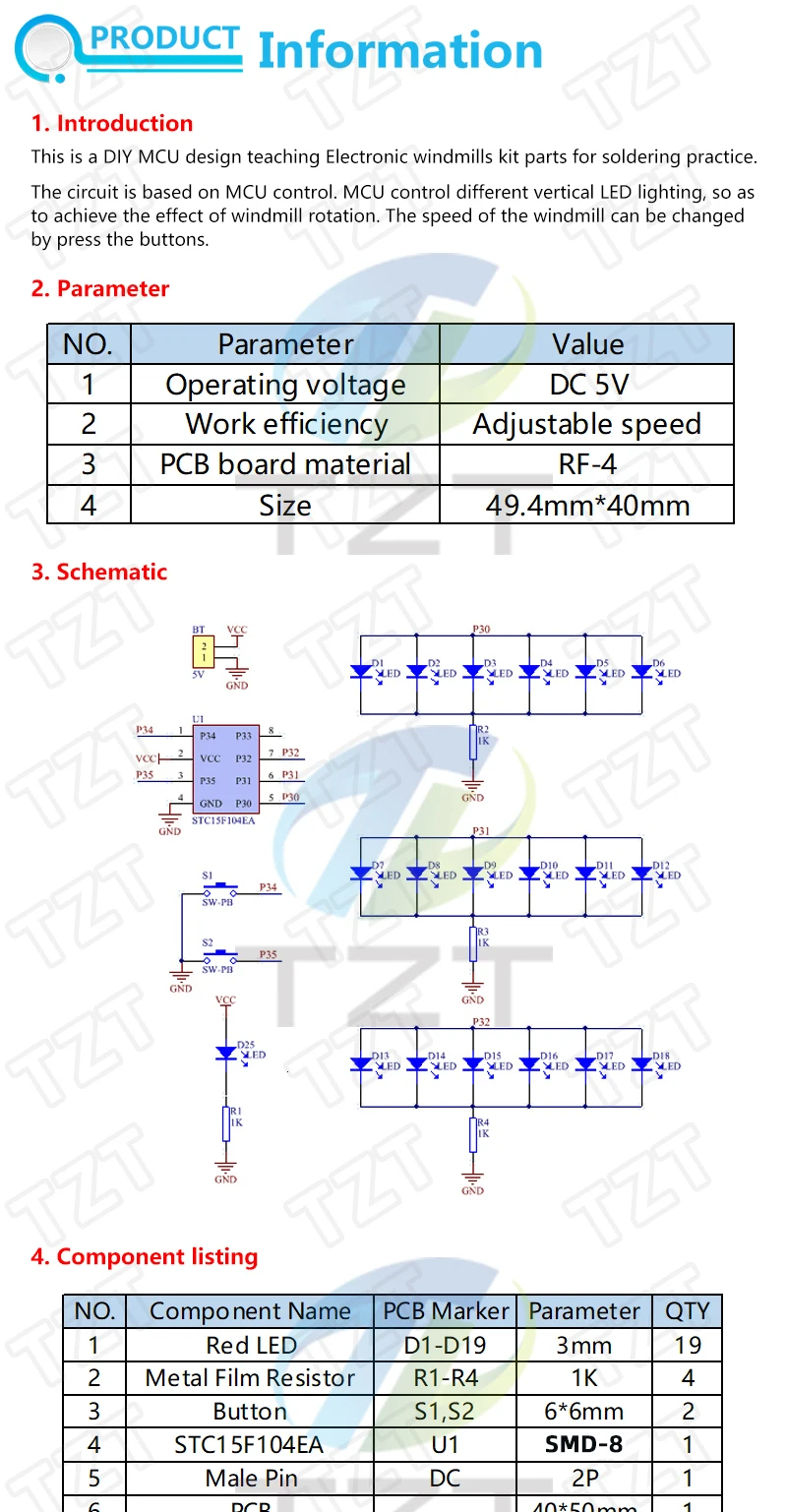1/2/5-teiliges DIY-Kit Elektronisches Windmühlen-Set DC 5V Lustiges DIY-Set zum Löten Elektronisches DIY-Kit – Detail 1