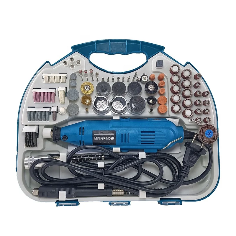 

TS-2004 Mini DIY Rotary Tool Kit Handheld 1/8 Die Grinder & Sanding Carving Cutter Similar to Dremel Made of Metal