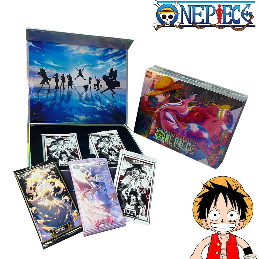 

One Piece Collection Cards Box Booster Pack Anime Luffy Zoro Nami Chopper TCG Game Playing Game Cards Children's birthday gift