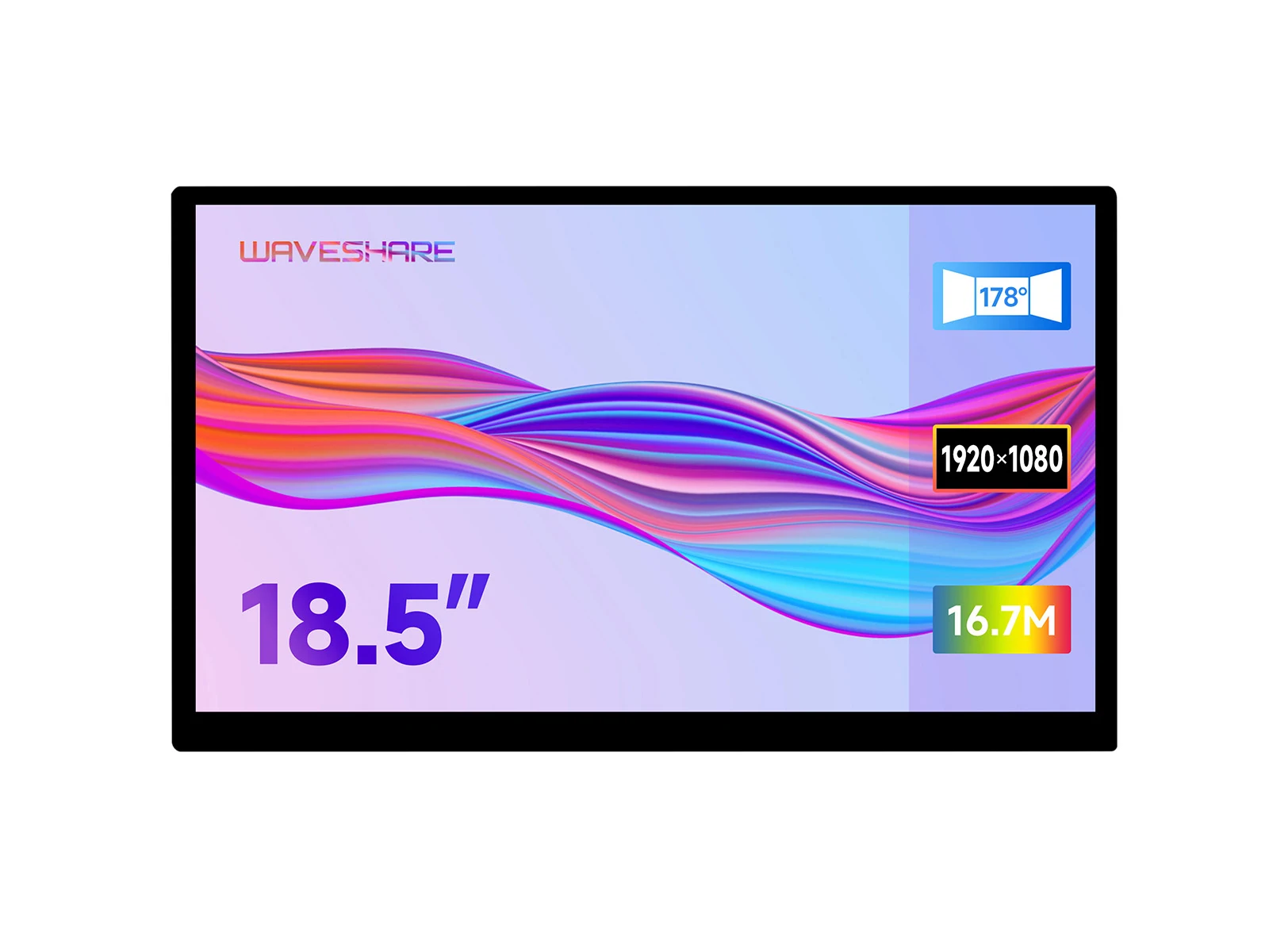 

Waveshare 18.5inch Capacitive Touch Display, 1920×1080 Full HD, 10-Point Supports Raspberry Pi 5 4B 3B+