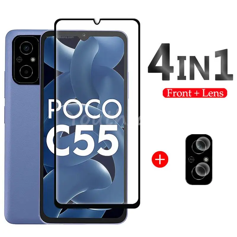 

Закаленное стекло для POCO C55, Защитная пленка для экрана фото POCO C55 C50 C40 C31 C3