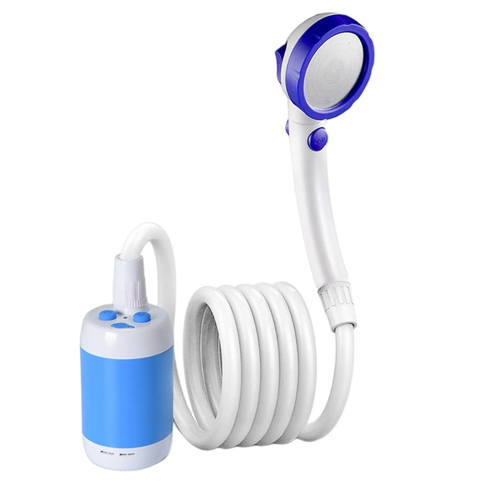 Outdoor Portable Shower with Electric Rechargeable Pump and Shower Head for Camping Hiking Travel Dog Washing Car Cleaning Use