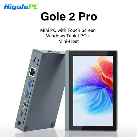 Higole Gole 2 Pro 5.5'' Mini PC Intel N5095 Windows 11 WiFi5 8/16 128/256G 2500mAh Screen Tablet Laptop Desktop PC Mini Computer