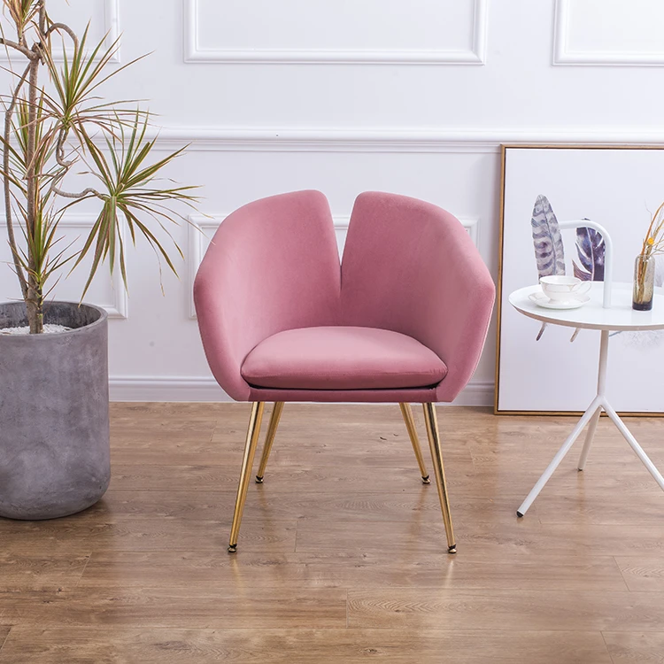 

for Living Room Furniture Modern New Design Armchair Home Fabric Velvet Leisure Chair with Metal Legs